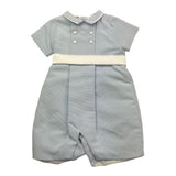 La Stupenderia Pagliaccetto Tinta Unita con Fantasia A Righe per Neonato CBPG53 AZZURRO LA STUPENDERIA 