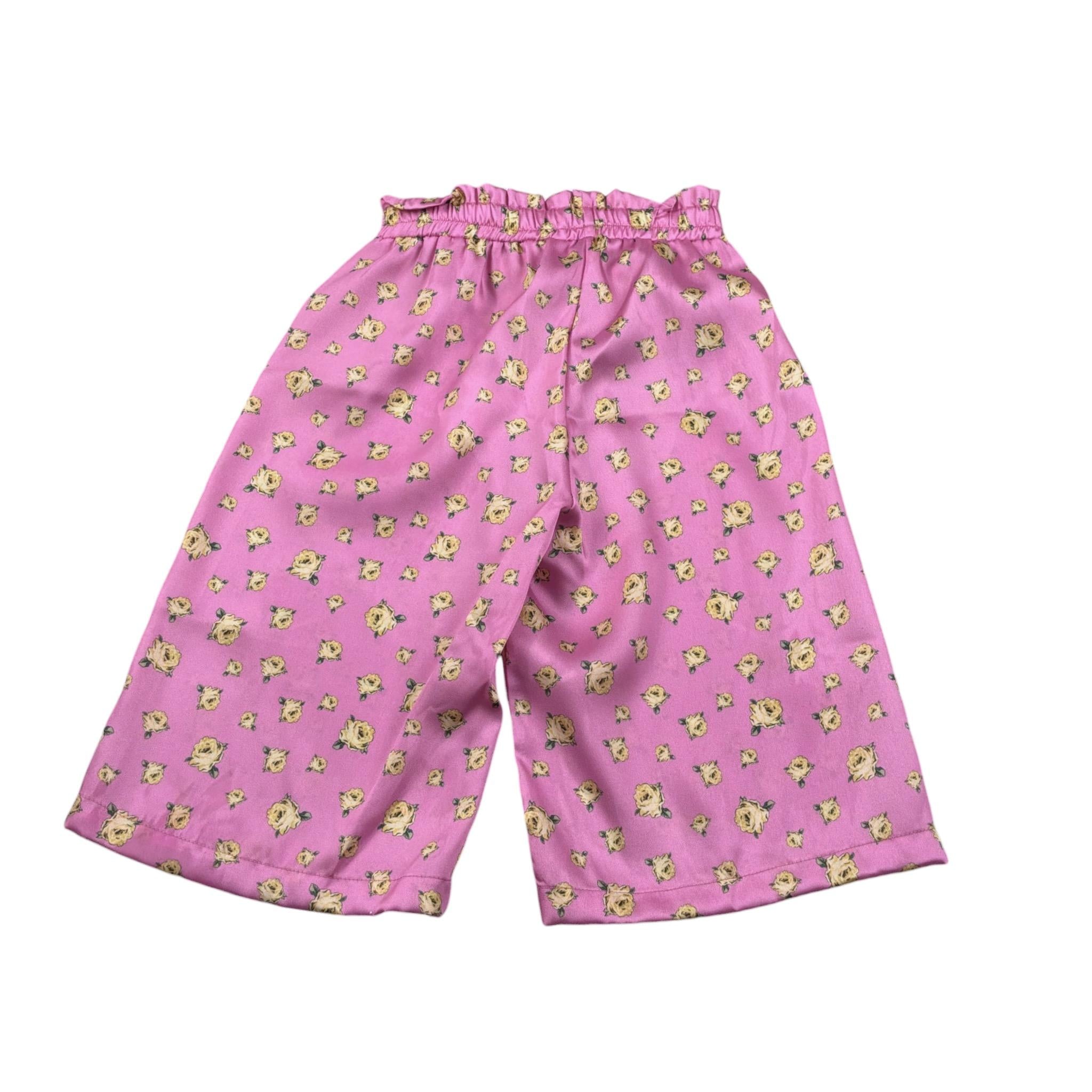 M+E' Pantalone tinta unita Modello Palazzo Rosa per Neonata UE1848 ROSA M+E' 