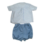 Valentina Bebes Completo 3 Pezzi T-Shirt-Camicia-Bermuda per Bambino LOVE20J AZZURRO VALENTINA BEBES 