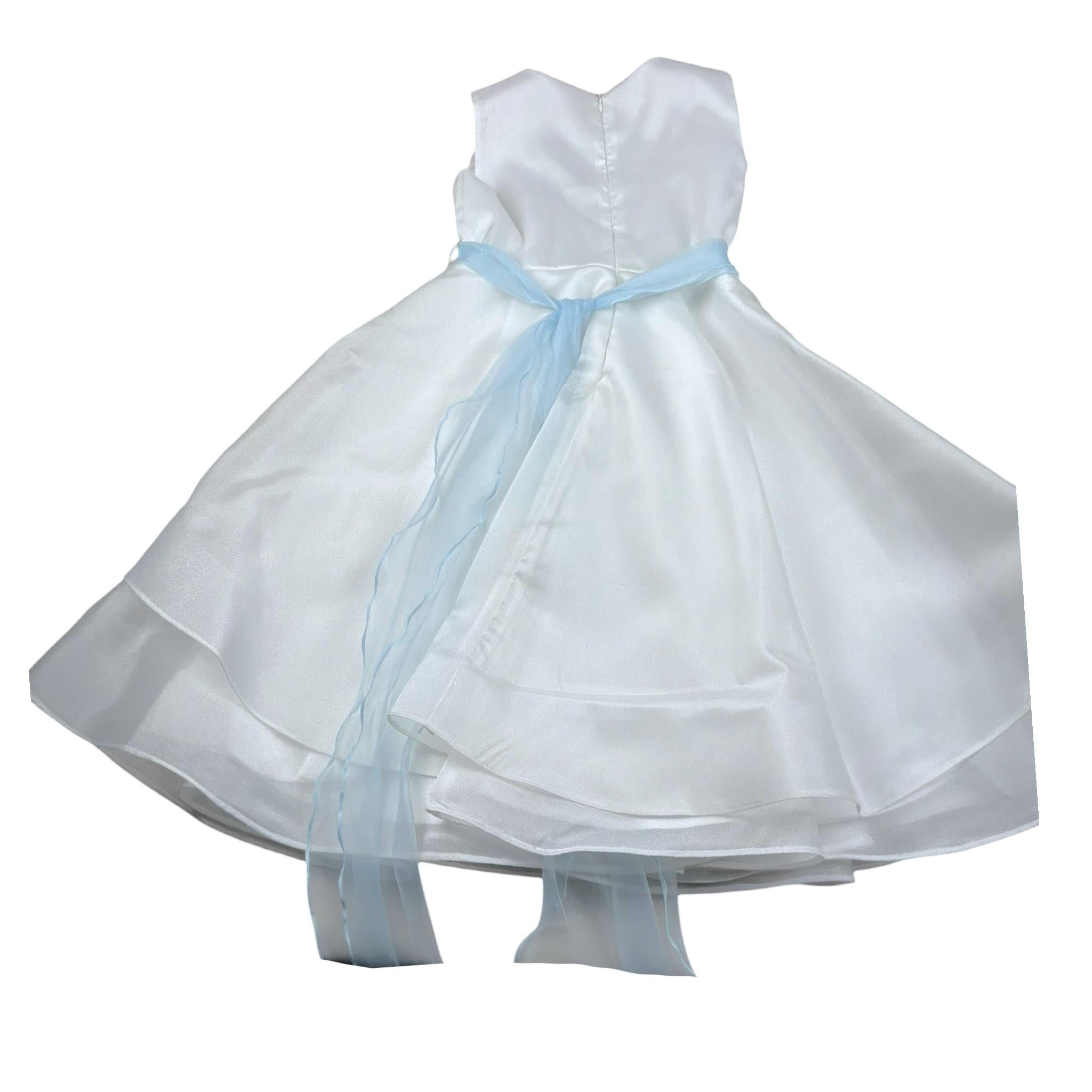 Isabel Abito Cerimonia Tinta Unita Giromanica per Bambina 24C358S BIANCO ISABEL 