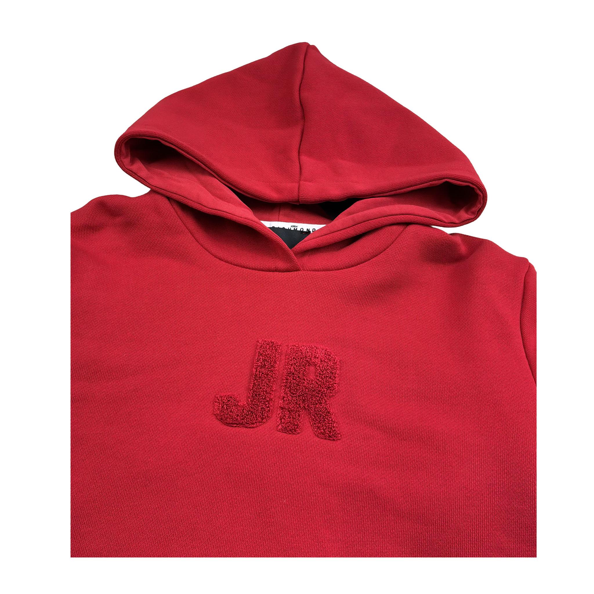 John Richmond Felpa Chiusa con Cappuccio Tinta Unita per Bambino RBP26190FE ROSSO JOHN RICHMOND 