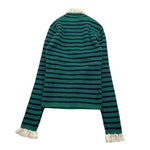 PHILOSOPHY maglioncino fantasia a righe con colletto ricamato Verde per Bambina PFMA043X VERDE PHILOSOPHY 