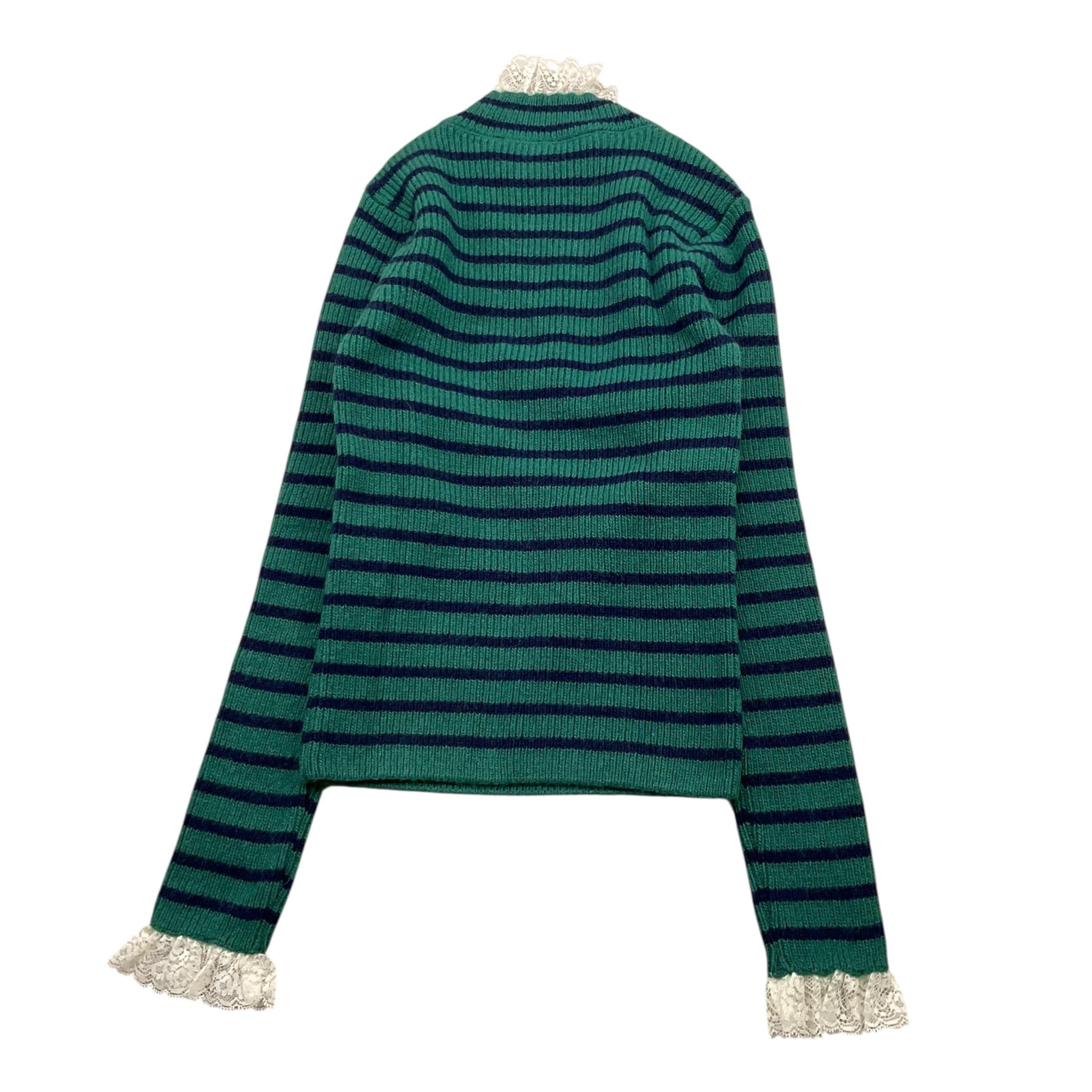 PHILOSOPHY maglioncino fantasia a righe con colletto ricamato Verde per Bambina PFMA043X VERDE PHILOSOPHY 
