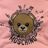 MOSCHINO felpa tinta unita con cappuccio e stampa Rosa per Bambina HUF096 ROSA MOSCHINO 