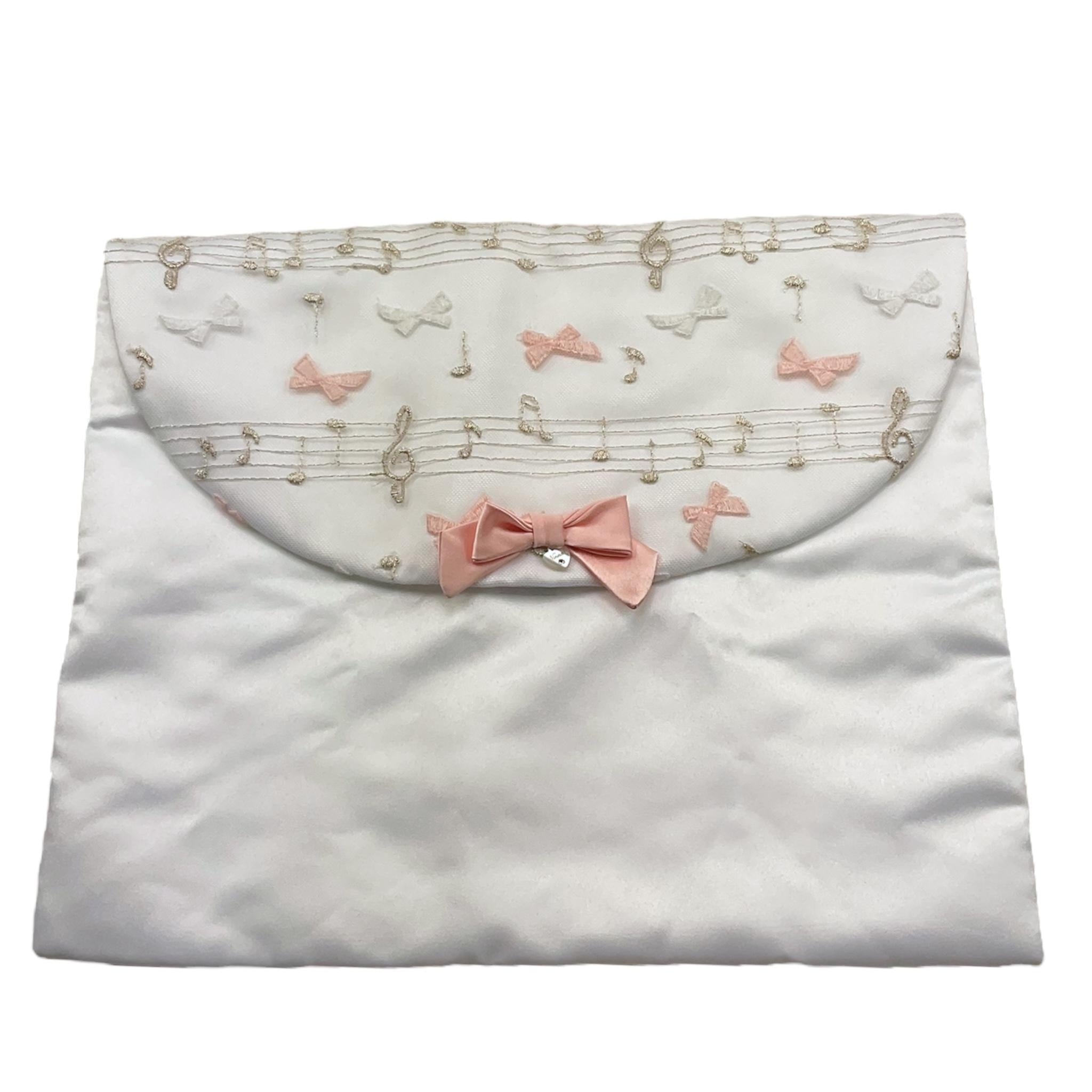 Ninnaoh Sacca Premom Tinta Unita con Fiocco per Neonata E21SAC2 BIANCO NINNAOH 