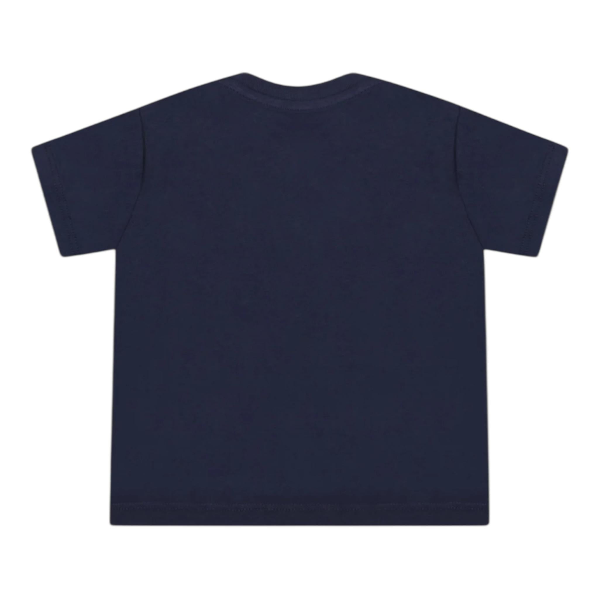 Ralph Lauren T-Shirt Girocollo Tinta Unita con Ricami per Neonato 320832904035 BLU RALPH LAUREN 