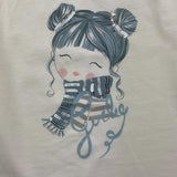 PLEASE maglia girocollo tinta unita con stampa Bianco per Neonata ML0530G65 BIANCO PLEASE 