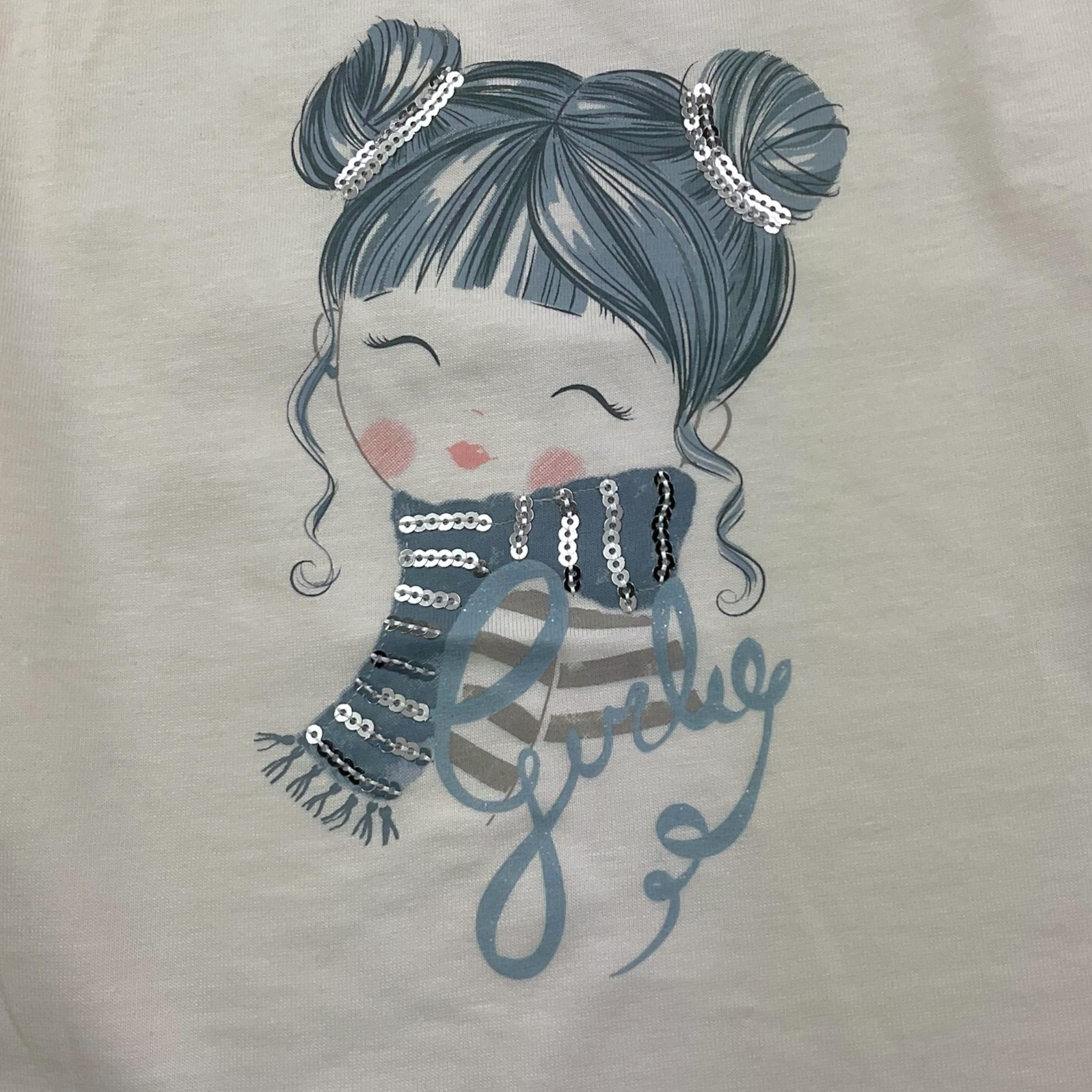 PLEASE maglia girocollo tinta unita con stampa Bianco per Neonata ML0530G65 BIANCO PLEASE 