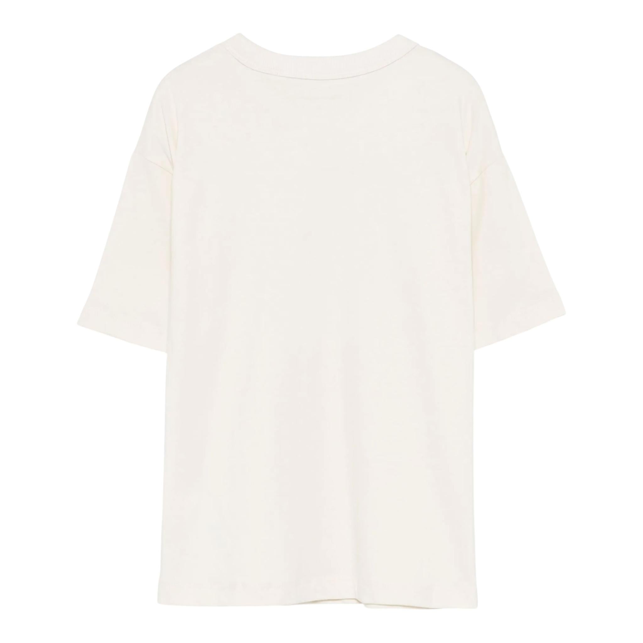 Calvin Klein T-Shirt Girocollo Tinta Unita con Stampa per Bambino IBO2356T01 PANNA CALVIN KLEIN 