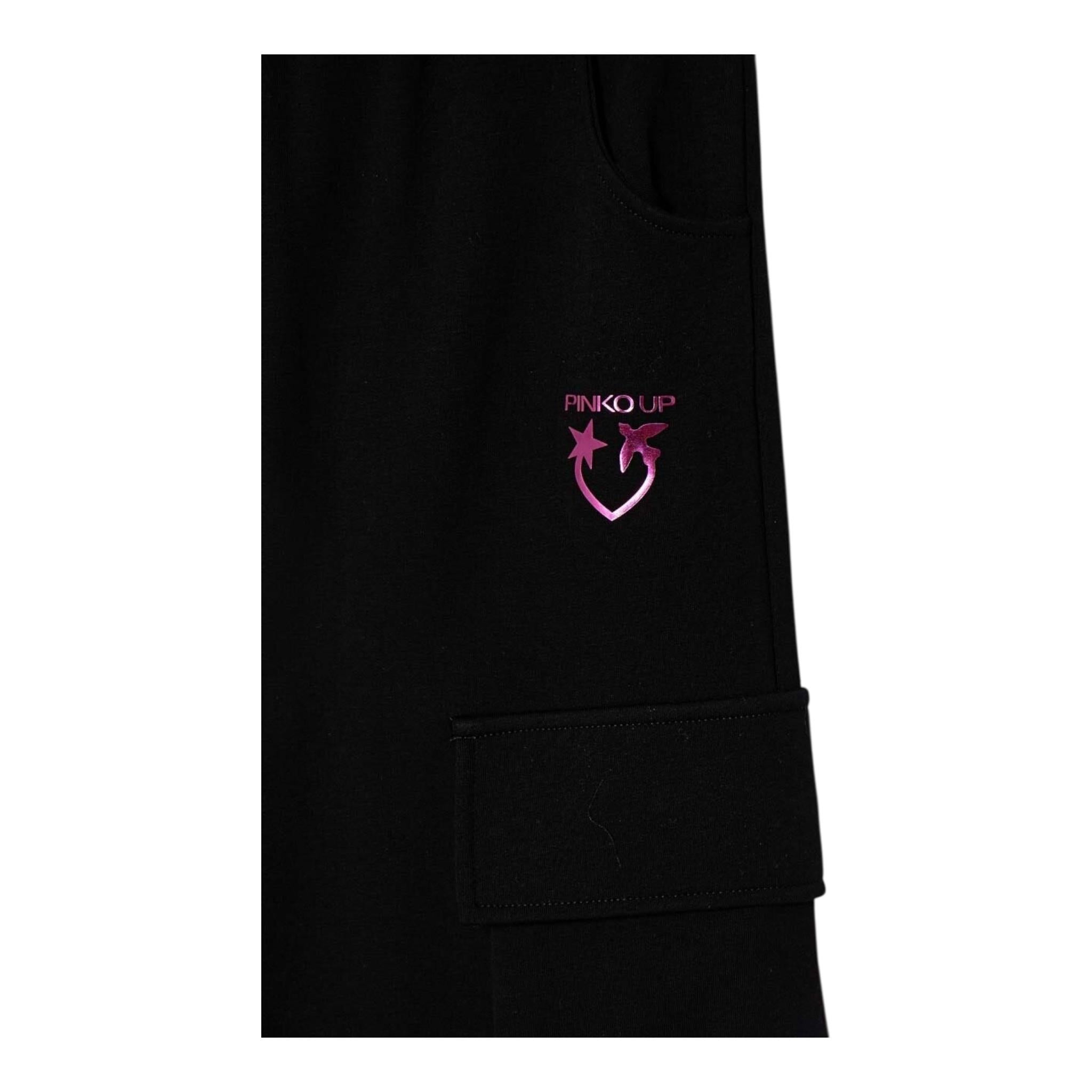 PINKO pantalone tinta unita con tasconi Nero per Bambina F4PIJGFP154 NERO PINKO 