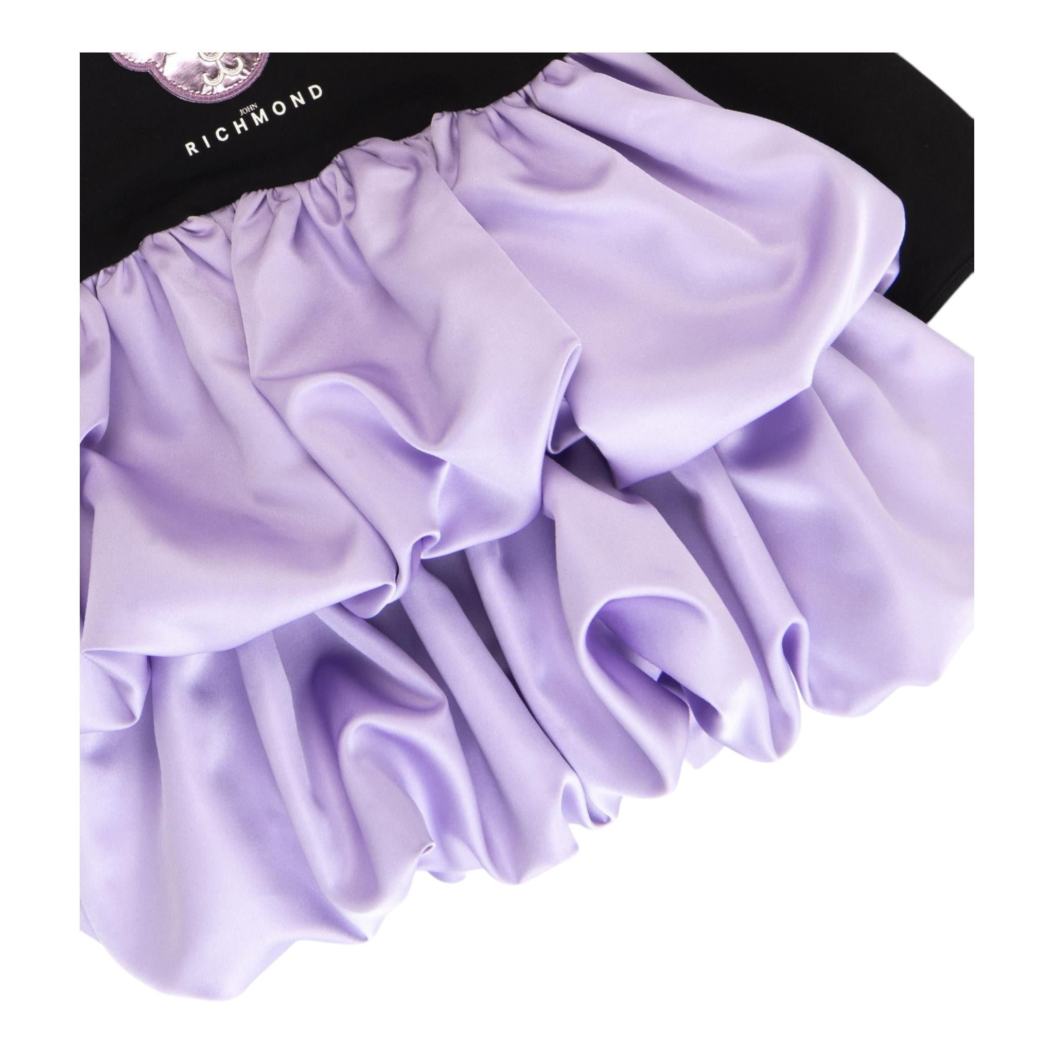 JOHN RICHMOND abito tinta unita con gonnellone manica lunga Nero per Neonata RIA24077VE NERO JOHN RICHMOND 