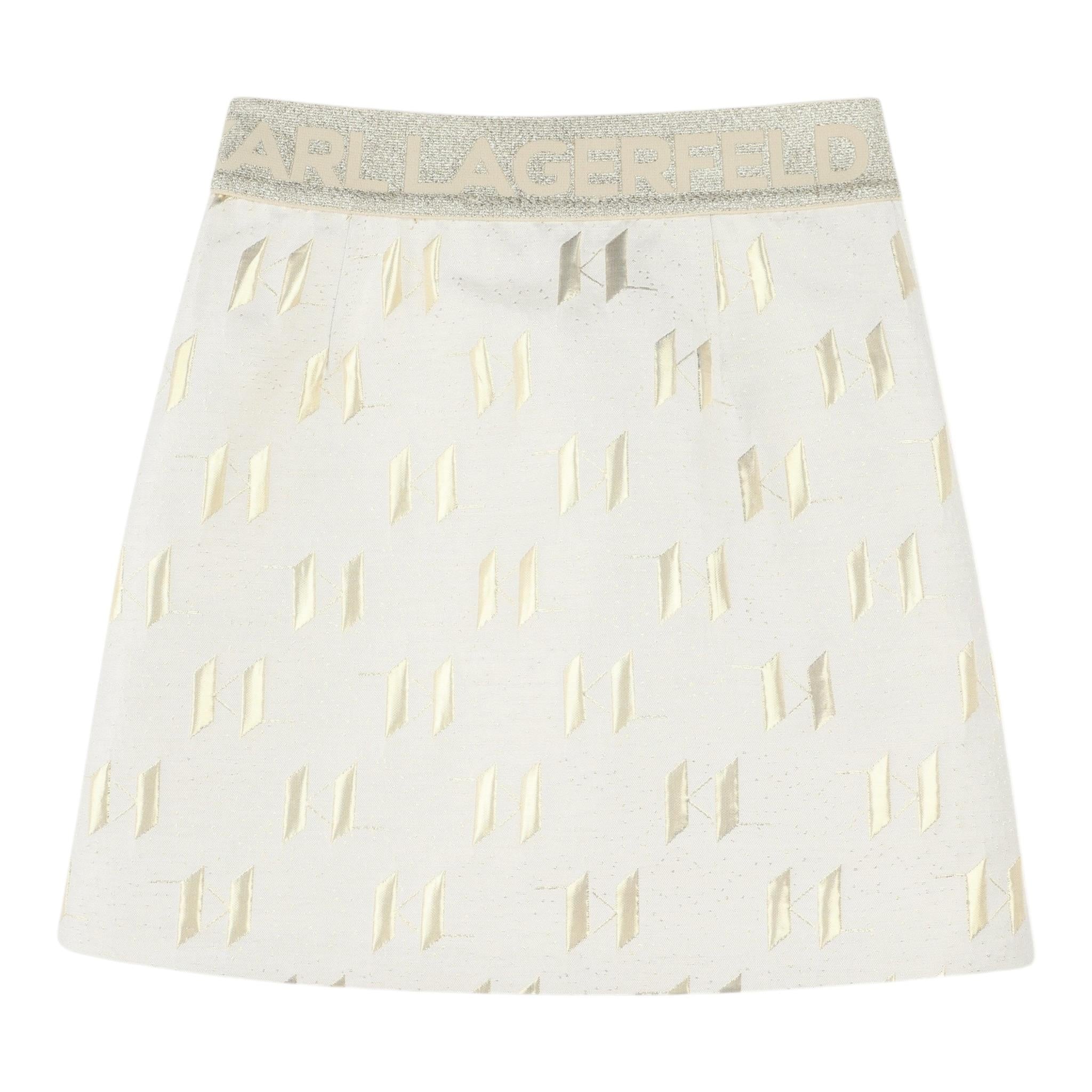 Karl Lagerfeld Gonna Tinta Unita con Elastico In Vita per Bambina Z30584 BEIGE KARL LAGERFELD 