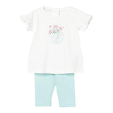 Liu Jo Completo 2 Pezzi T-Shirt-Leggins per Neonata HA5061 BIANCO/VERDE ACQUA LIU JO 