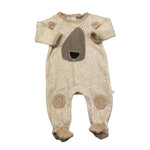 YATSI BABY tutina manica lunga tinta unita in ciniglia Beige per Neonata 24200308 BEIGE YATSI BABY 