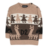 DSQUARED2 maglia girocollo stampa fantasia Beige per Neonato DQ2003 BEIGE DSQUARED2 