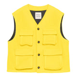 DOU DOU gilet tinta unita con tasconi Giallo per Bambina DV2Q12 GIALLO DOU DOU 