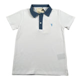 Trussardi Polo Mezza Manica Tinta Unita con Colletto In Contrasto per Bambino TBP26037PO BIANCO TRUSSARDI 