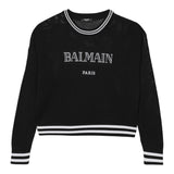Balmain Maglia Tinta Unita con Stampa per Bambina BW9A30 NERO BALMAIN 