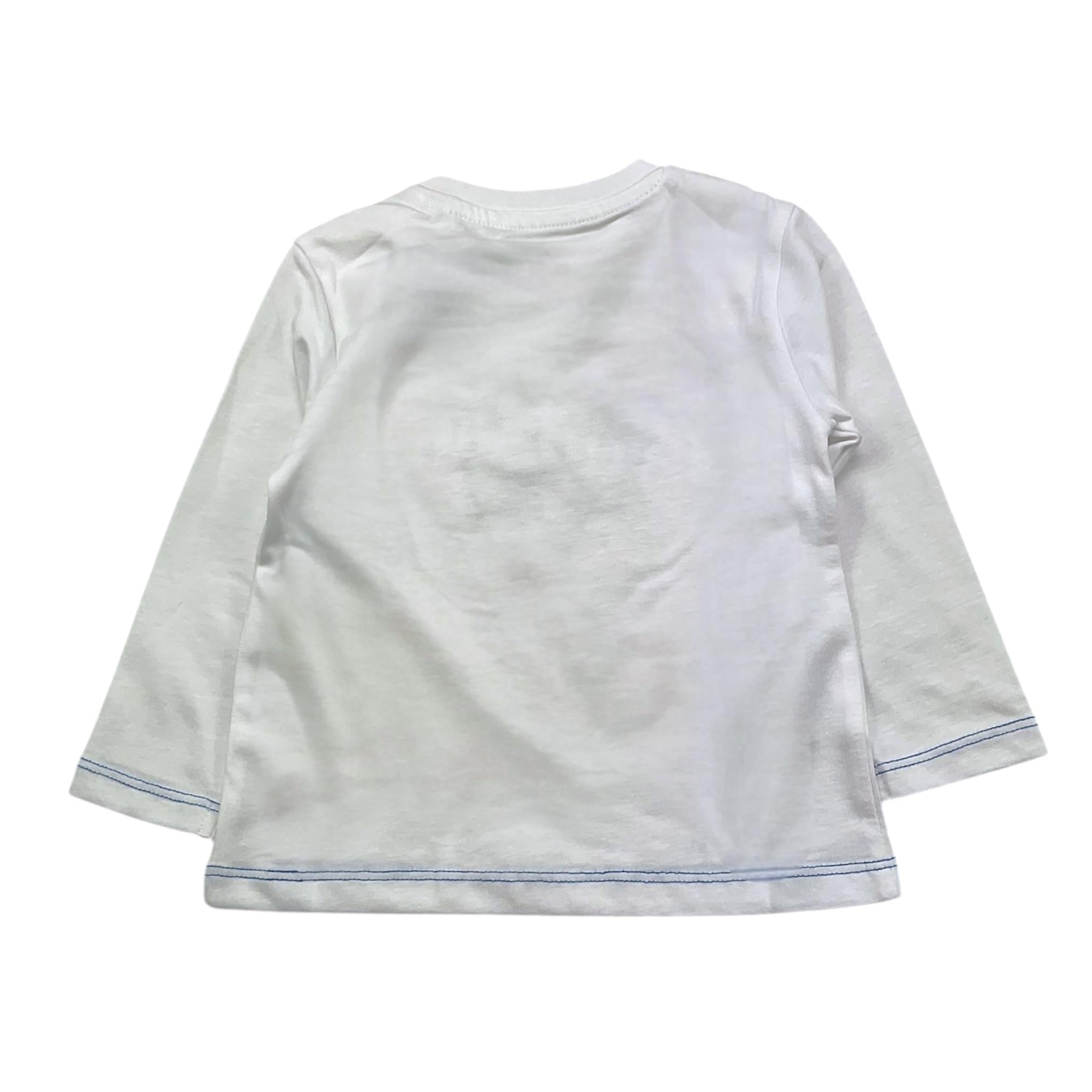 GUESS shirt girocollo tinta unita con stampa Bianco per Neonato N4YI01K8HM4XX BIANCO GUESS 