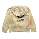 Suns  Felpa Tinta Unita con Zip E Cappuccio per Bambino MFS5104U PANNA SUNS 