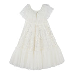 Billieblush Abito Tinta Unita con Tulle E Paillettes per Bambina U20989 BIANCO BillIEBLUSH 