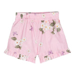 Monnalisa Short Tinta Unita con Fantasia per Neonata 11X421 ROSA MONNALISA 