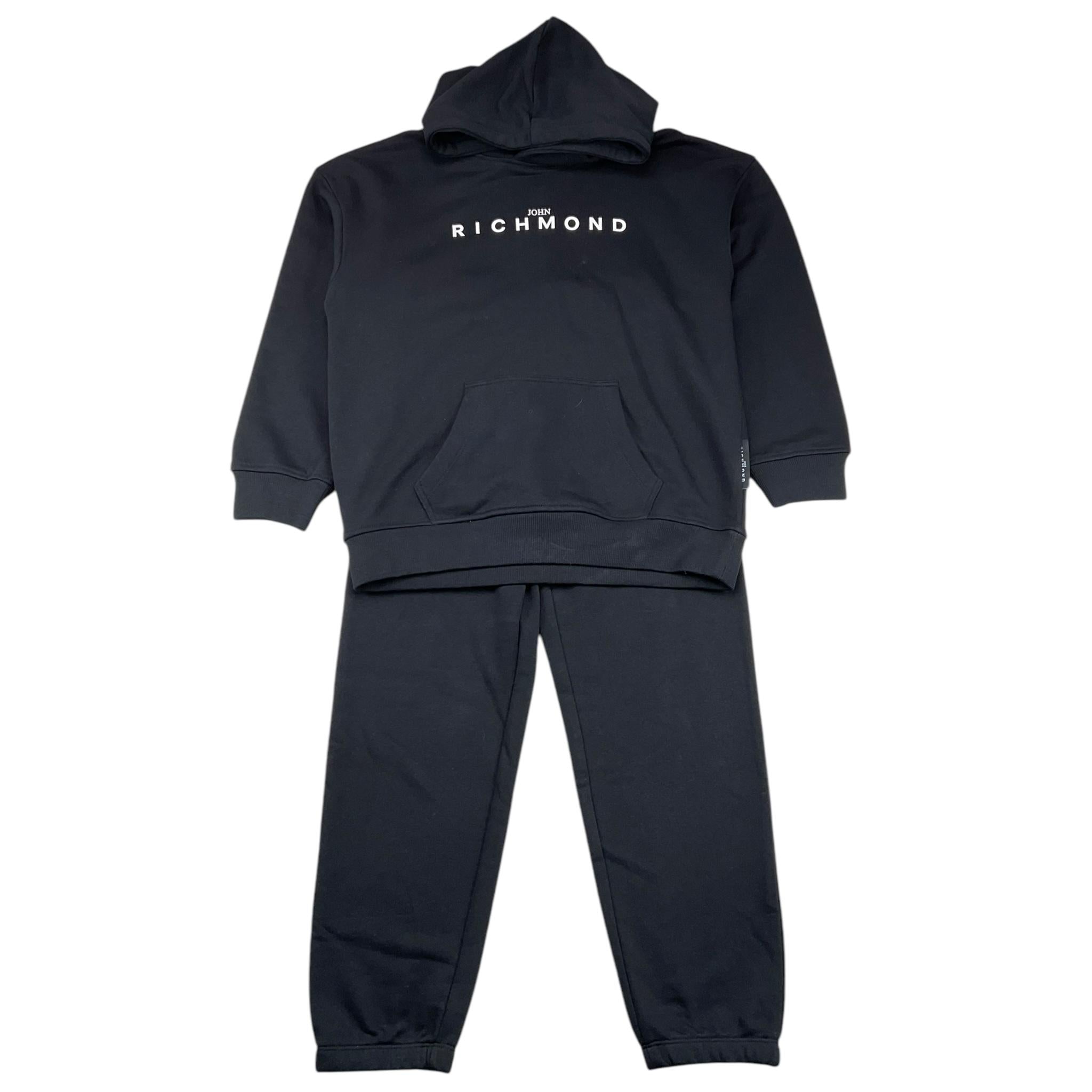 JOHN RICHMOND completo 2 pezzi felpa-pantalone tinta unita Nero per Bambino RBA25007CF NERO JOHN RICHMOND 