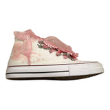 Quickas Sneakers Bicolore con Lacci e Applicazioni Bianco/Rosa per Bambina