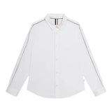 Boss Camicia tinta unita con Contrasto Bianco per Bambino J50697 BIANCO BOSS 