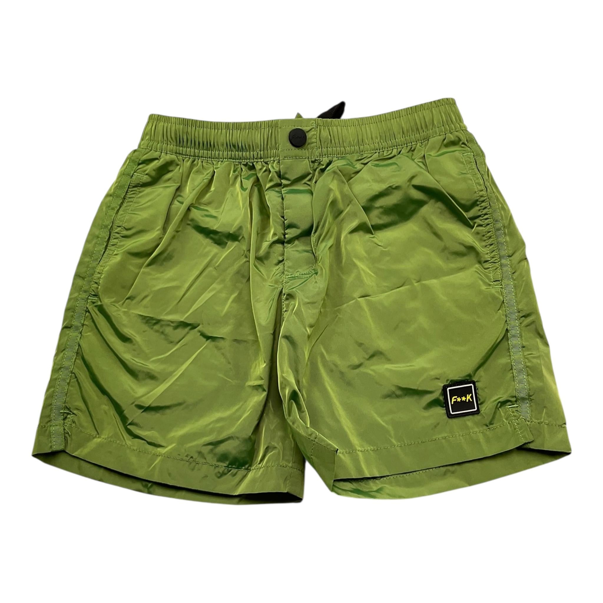 F**K Costume Modello Boxer Tinta Unita con Logo per Bambino VERD VERDE F**K 