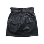 LIU JO gonna tinta unita in ecopelle Nero per Bambina GF3023X NERO LIU JO 