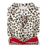 Monnalisa Abito Tinta Unita con Fantasia Maculata per Bambina 11E911 BEIGE MONNALISA 