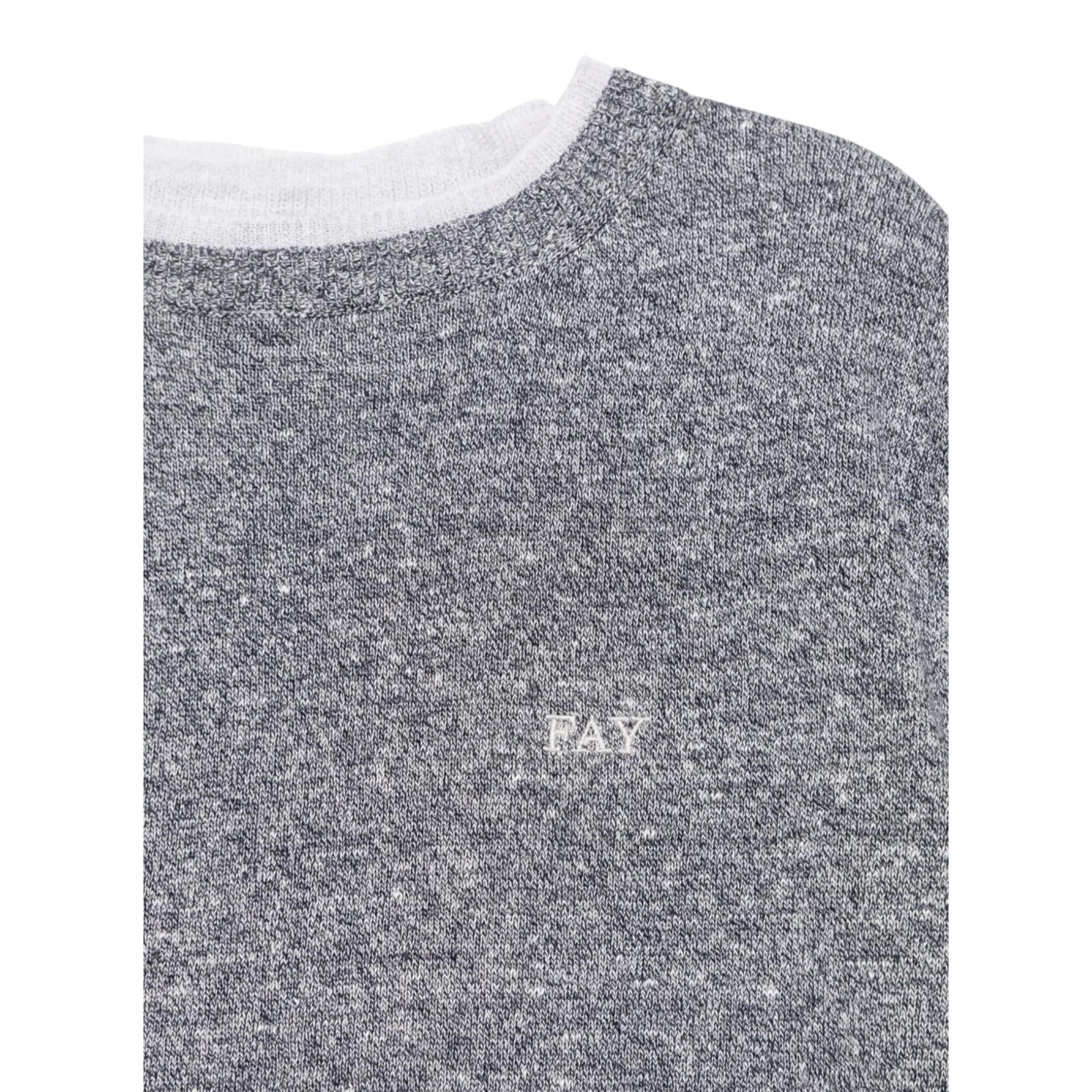 Fay T-Shirt Tinta Unita con Logo per Bambino FW9P41 GRIGIO FAY 