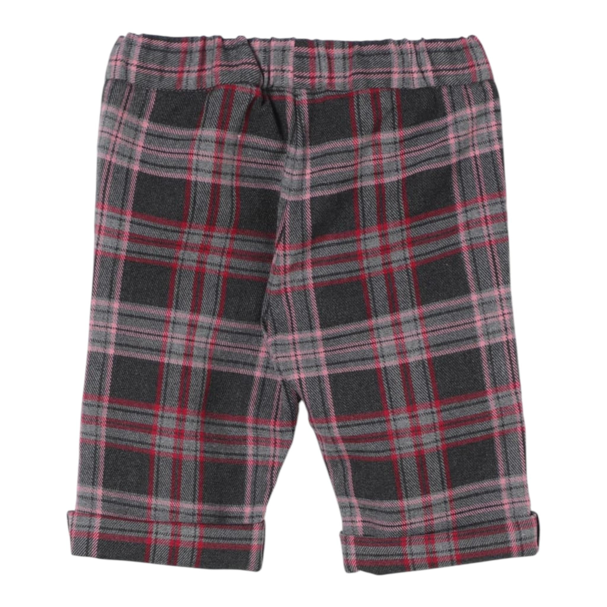 IL GUFO pantalone fantasia quadri con elastico in vita Grigio per Neonata A24PL376W3067 GRIGIO IL GUFO 