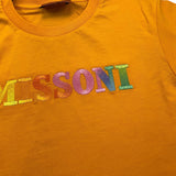Missoni T-Shirt Girocollo Tinta Unita con Stampa per Bambina MU8A81 ARANCIONE MISSONI 