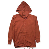 Brian Rush Camicia Manica Lunga Tinta Unita Con Cappuccio Ruggine Per Bambino