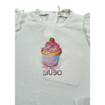 Liu Jo T-Shirt Girocollo tinta unita con Stampa Bianco per Neonata HA4078 BIANCO LIU JO 