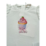 Liu Jo T-Shirt Girocollo tinta unita con Stampa Bianco per Neonata HA4078 BIANCO LIU JO 