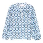 Saint Barth Camicia Manica Lunga Tinta Unita Fantasia Floreale per Bambina HRP002 BIANCO SAINT BARTH 