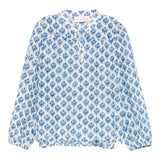 Saint Barth Camicia Manica Lunga Tinta Unita Fantasia Floreale per Bambina HRP002 BIANCO SAINT BARTH 