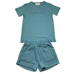 Trussardi Completo 2 Pezzi T-Shirt-Bermuda Tinta Unita per Bambina TGP26005CJ VERDE TRUSSARDI 
