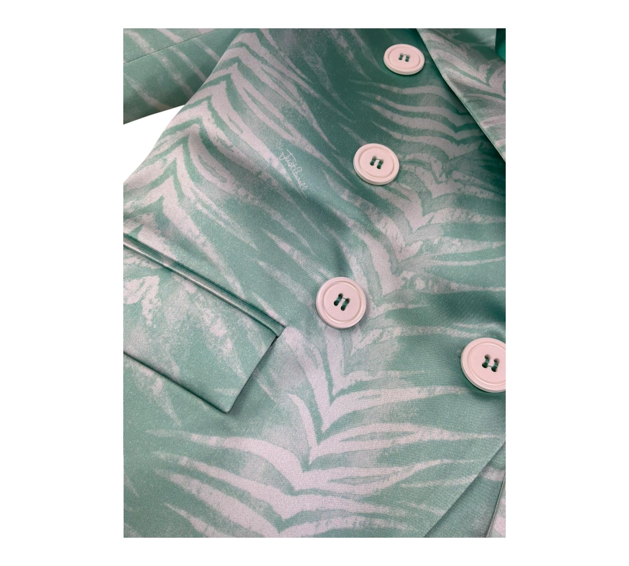 Just Cavalli Completo 2 Pezzi Giacca-Pantalone Tinta Unita per Bambina JGP26142JP VERDE ACQUA JUST CAVALLI 