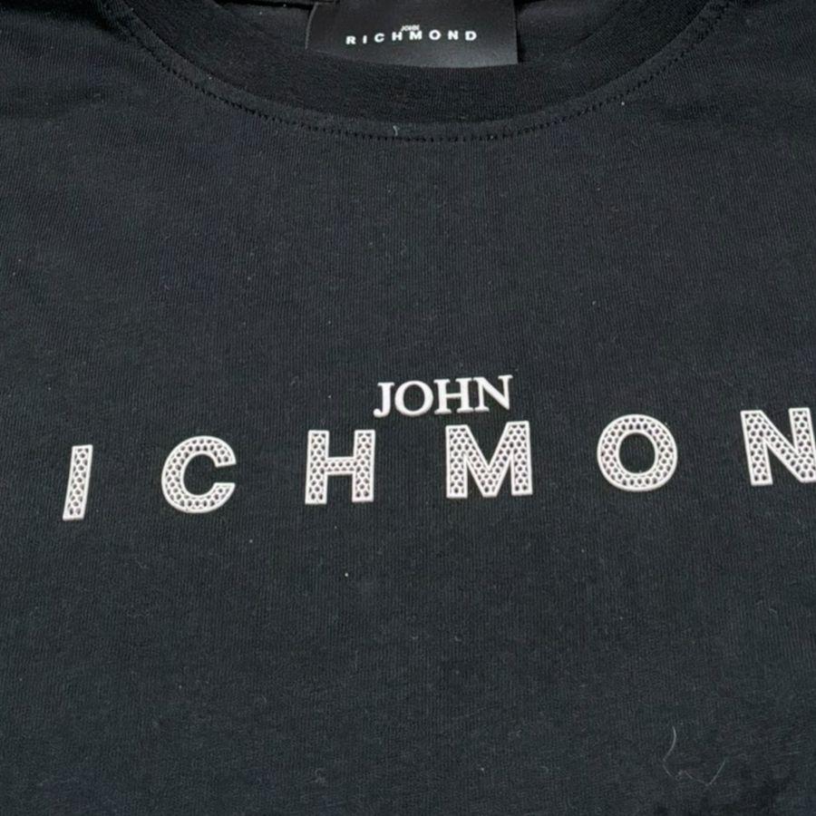 John Richmond Shirt Girocollo Tinta Unita con Stampa per Bambino RBP26021TS NERO JOHN RICHMOND 
