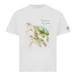 Saint Barth T-Shirt Girocollo Tinta Unita con Stampa per Neonato TSH00010467 BIANCO SAINT BARTH 