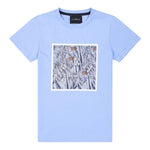 John Richmond T-Shirt Girocollo Tinta Unita con Stampa per Bambino RBP25117TS AZZURRO JOHN RICHMOND 