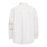 Simonetta Camicia Tinta Unita con Logo per Bambina SW5A40 BIANCO SIMONETTA 