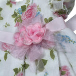 Aletta Abito Cerimonia Tinta Unita con Fantasia per Neonata HR23540 PANNA ALETTA 