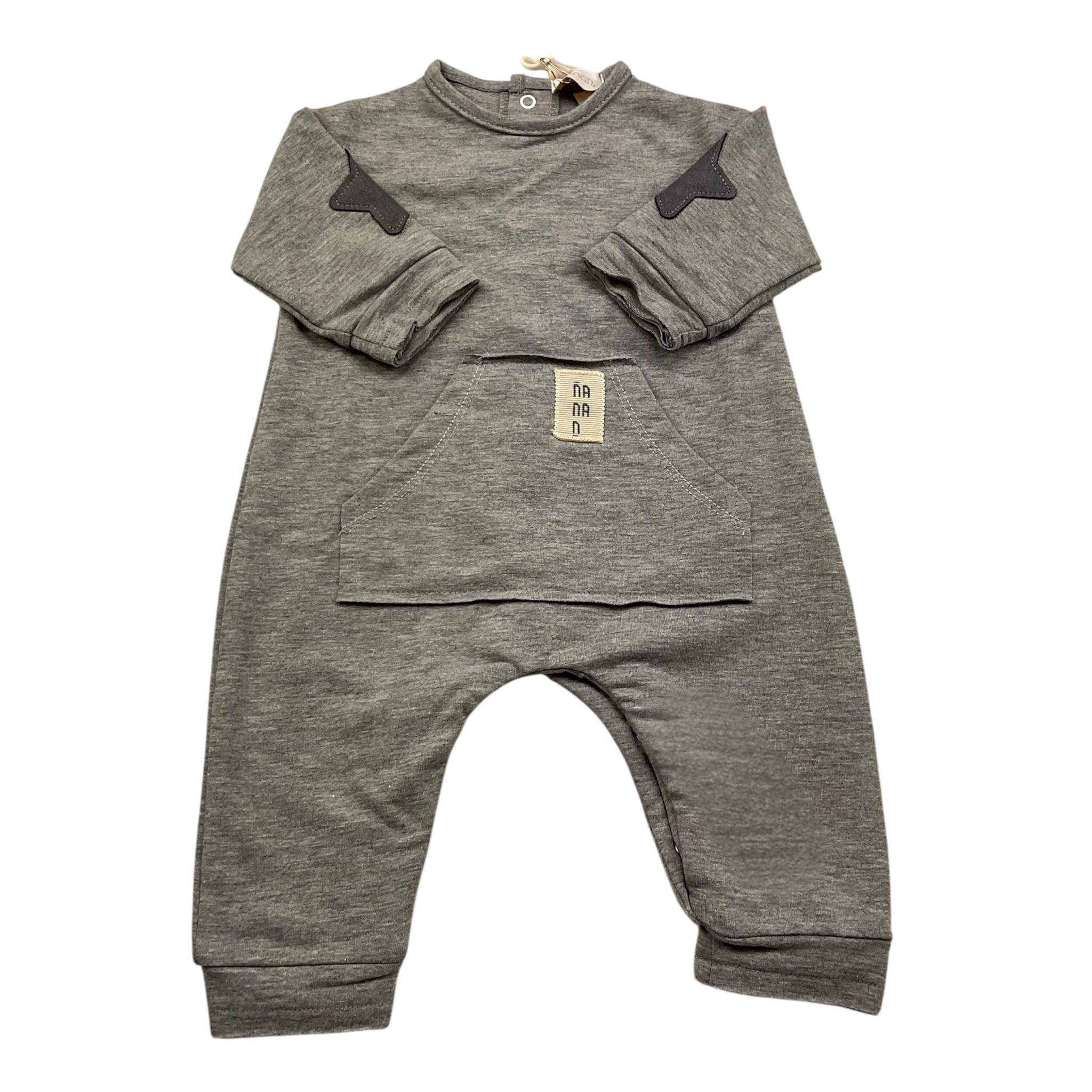 NANAN tutina manica lunga tinta unita Grigio per Neonato I2306601GR GRIGIO NANAN 