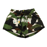 Diadora Shorts In Felpa Fantasia Militare Verde Per Bambina
