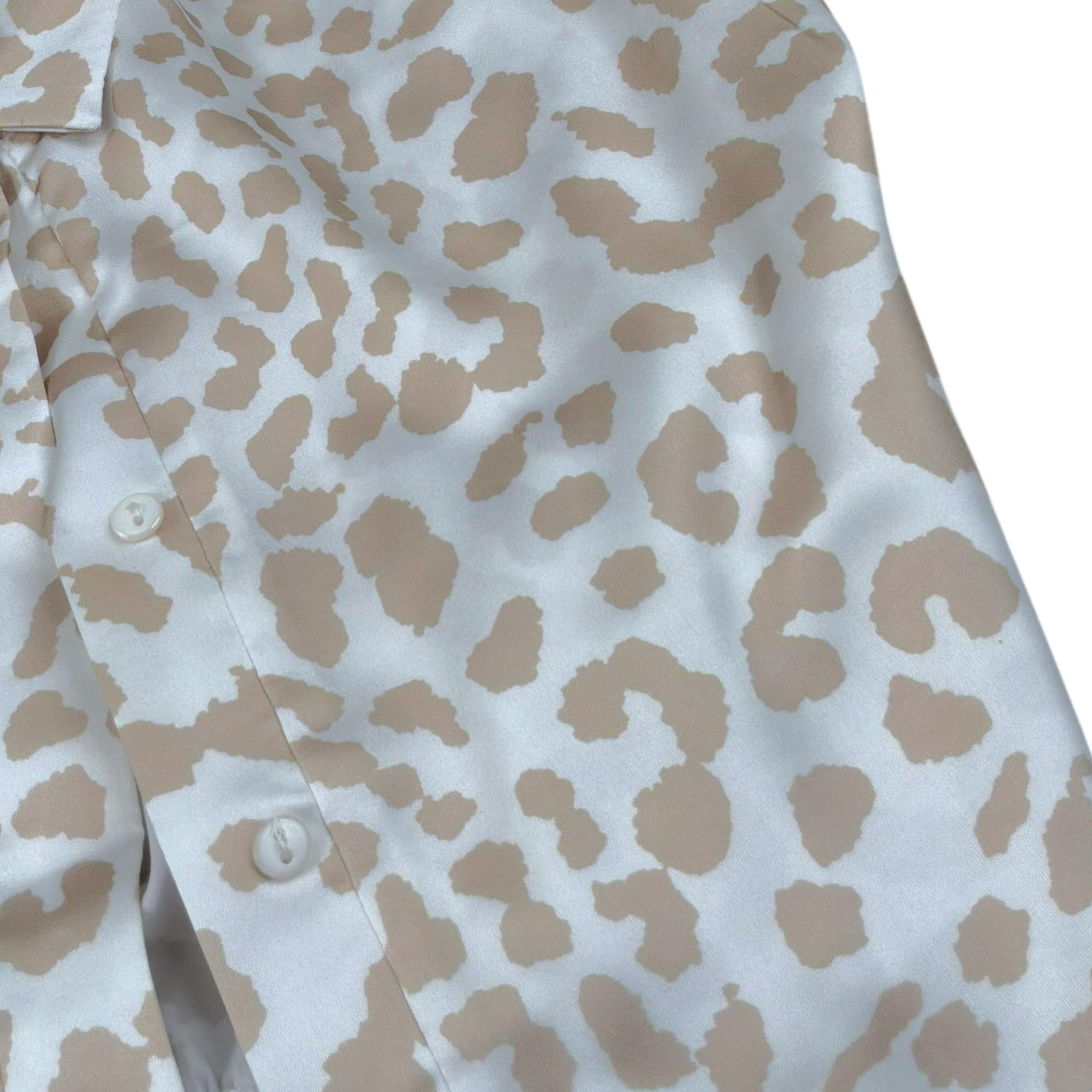 Relish Camicia Tinta Unita con Fantasia Maculata per Bambina RGP2403006001 BIANCO RELISH 